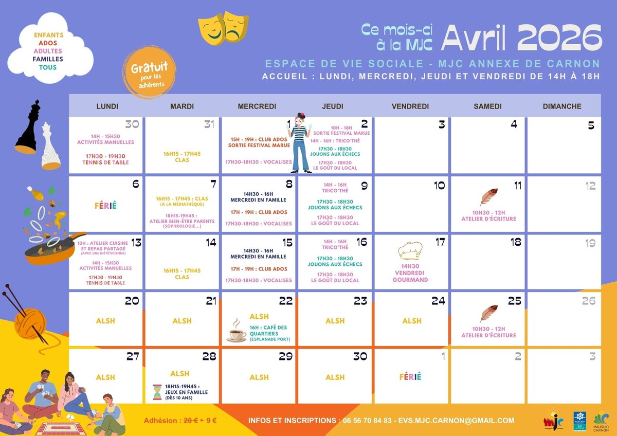 Ce mois-ci à l'EVS - Avril 2026