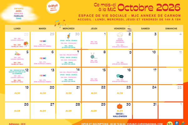 Programme du mois